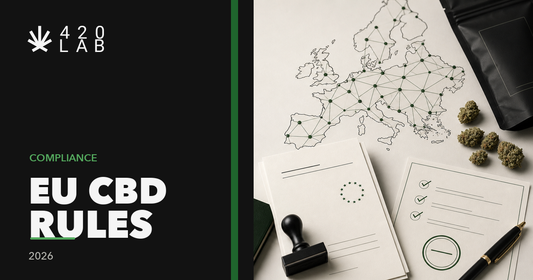 Réglementation CBD Europe 2026 - guide pays par pays 420LAB pour professionnels CBD wholesale B2B