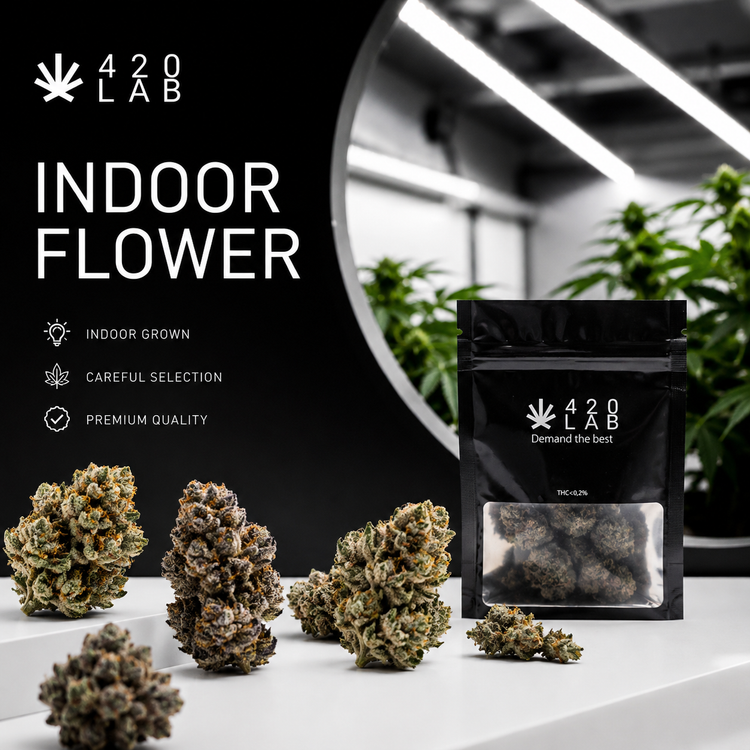 Fleurs CBD indoor wholesale 420LAB - culture intérieure top shelf pour professionnels B2B Europe